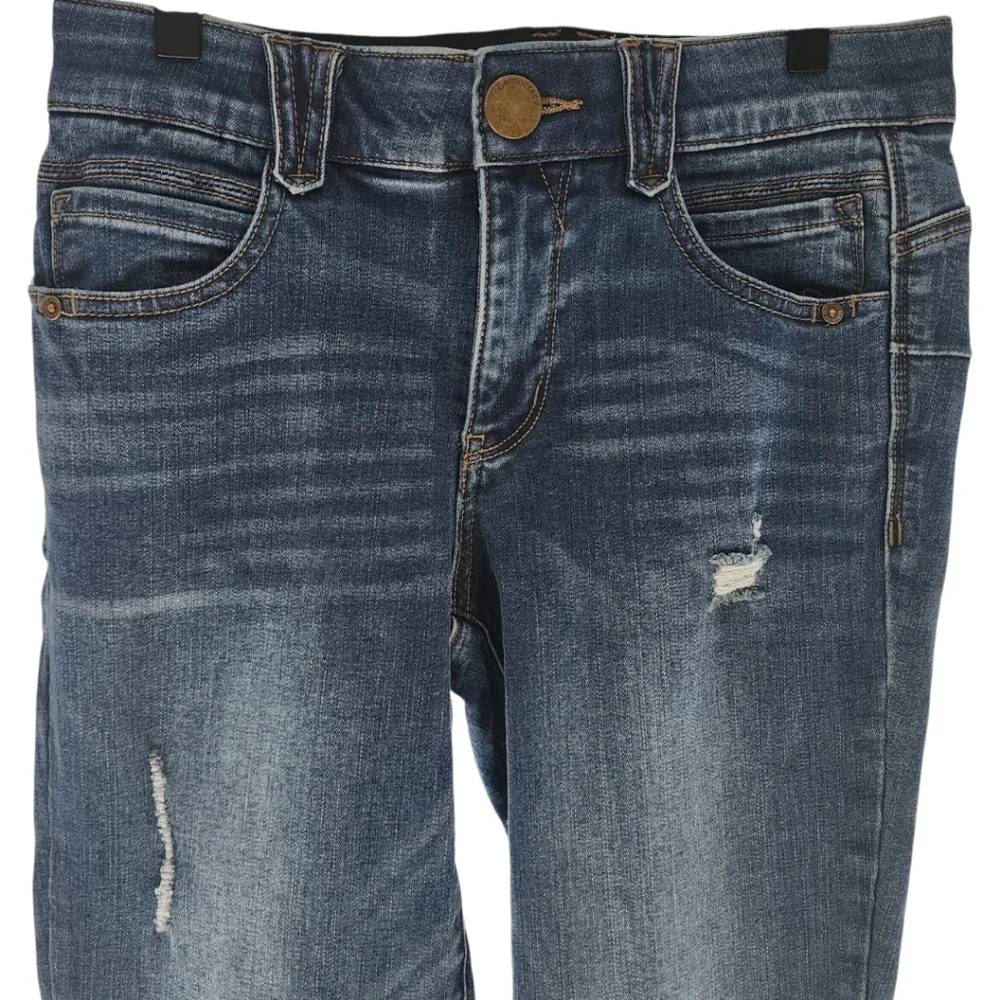 Democracy Absolution Distressed Skinny Jeans Size 2 Blue - Picture 5 of 7